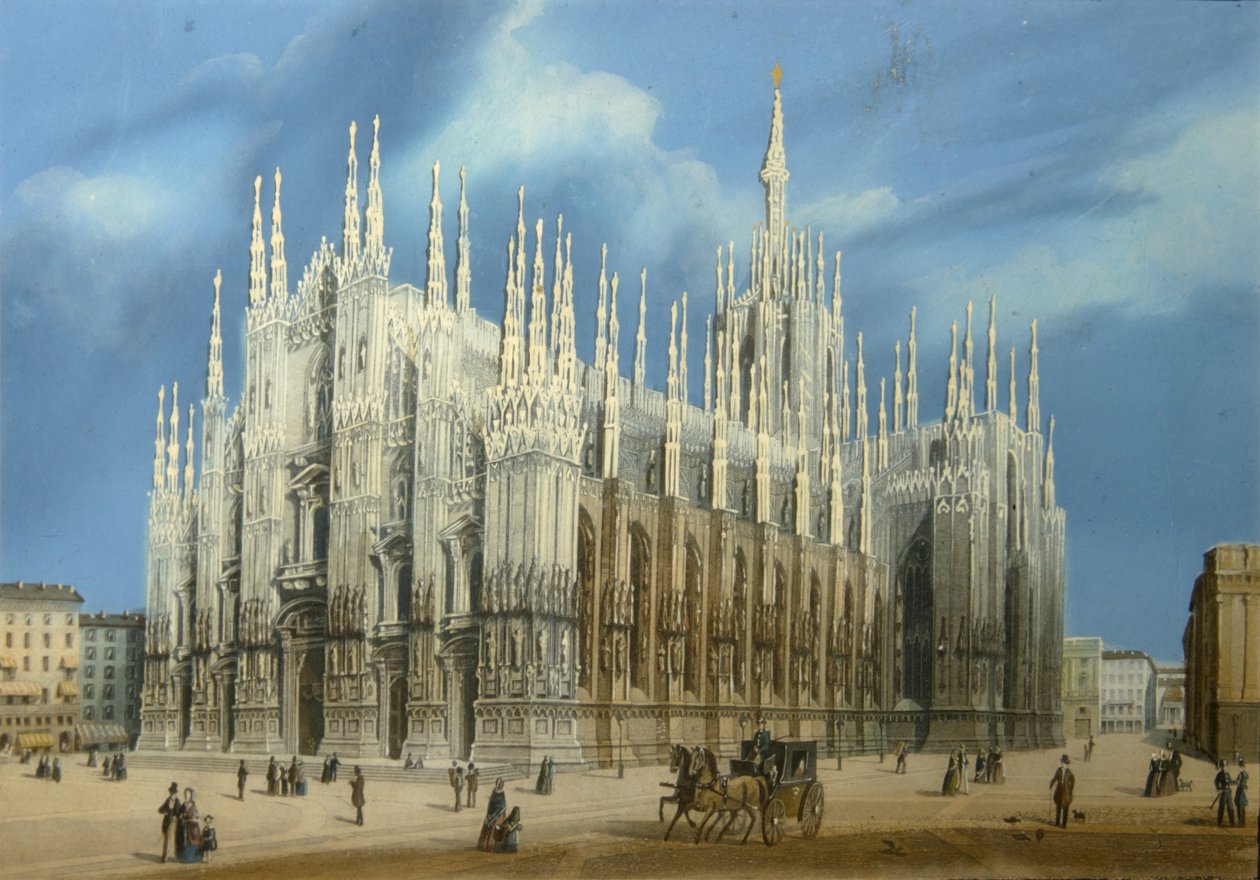 Katedralen i Milano, 1860-tallet av Unbekannt