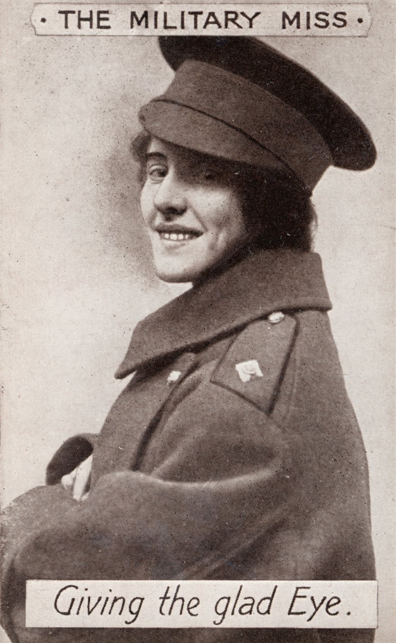 The Military Miss - Giving the glad Eye., c1914 av Unbekannt