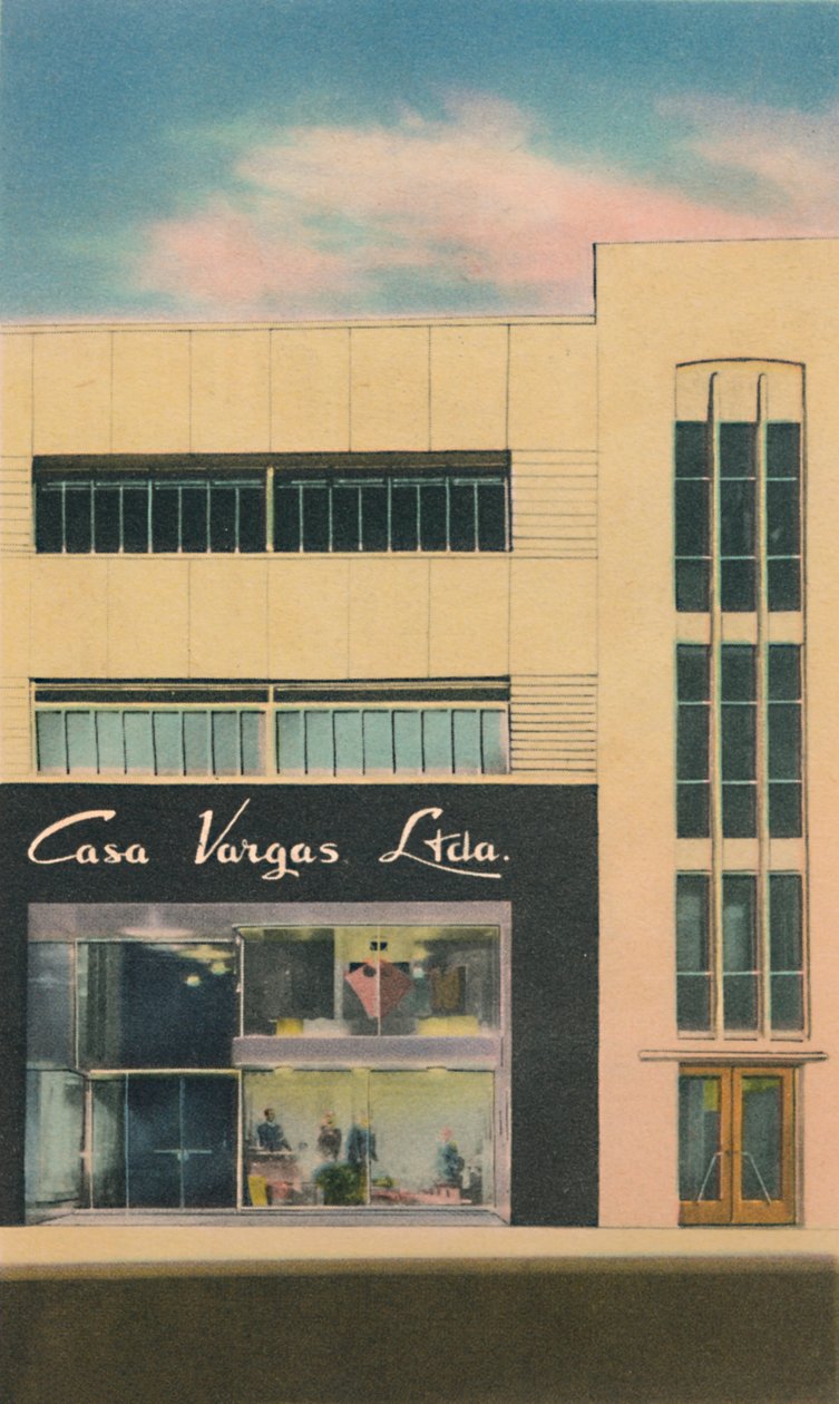 Det moderne varehuset Casa Vargas Ltda., Barranquilla, ca. 1940-tallet av Unbekannt