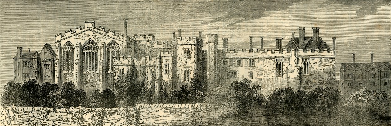 Klosteret St. John av Jerusalem, Clerkenwell - Generelt utsikt fra sørøst, c1872. av Unbekannt