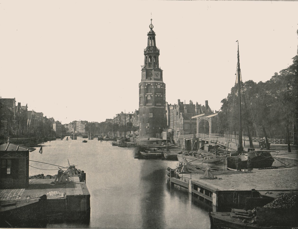 Montelbaanstoren, Amsterdam, Nederland, 1895. av Unbekannt