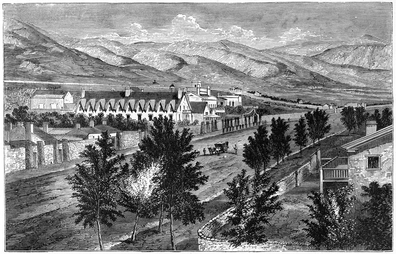 Mormontemplet og Prophets Block, Salt Lake City, Utah av Unbekannt