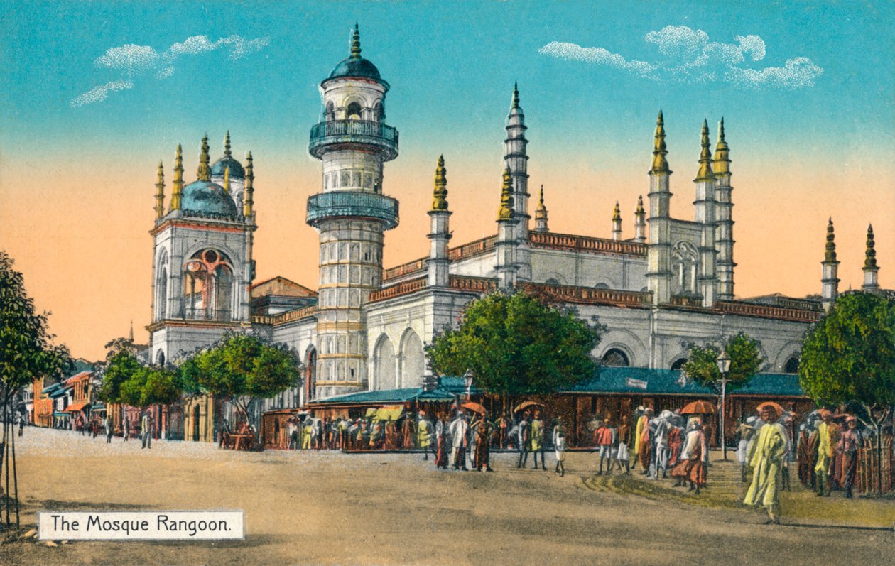 Moskeen Rangoon, c1888 av Unbekannt
