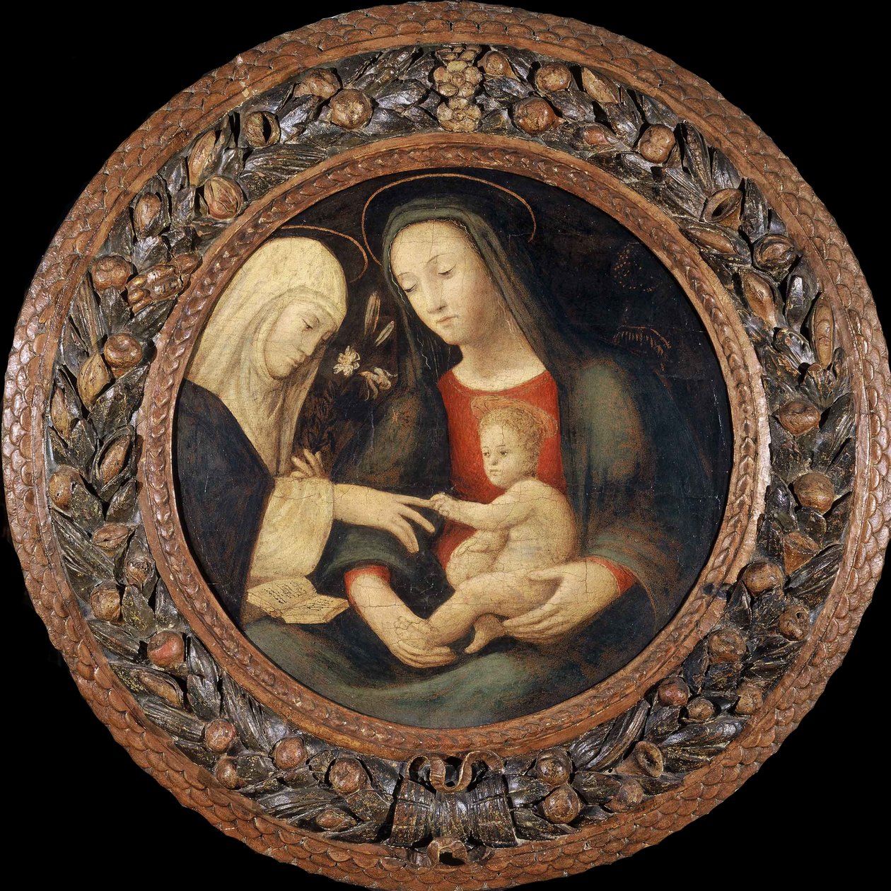 Det mystiske ekteskapet til Saint Catherine, første halvdel av 1500-tallet. av Unbekannt