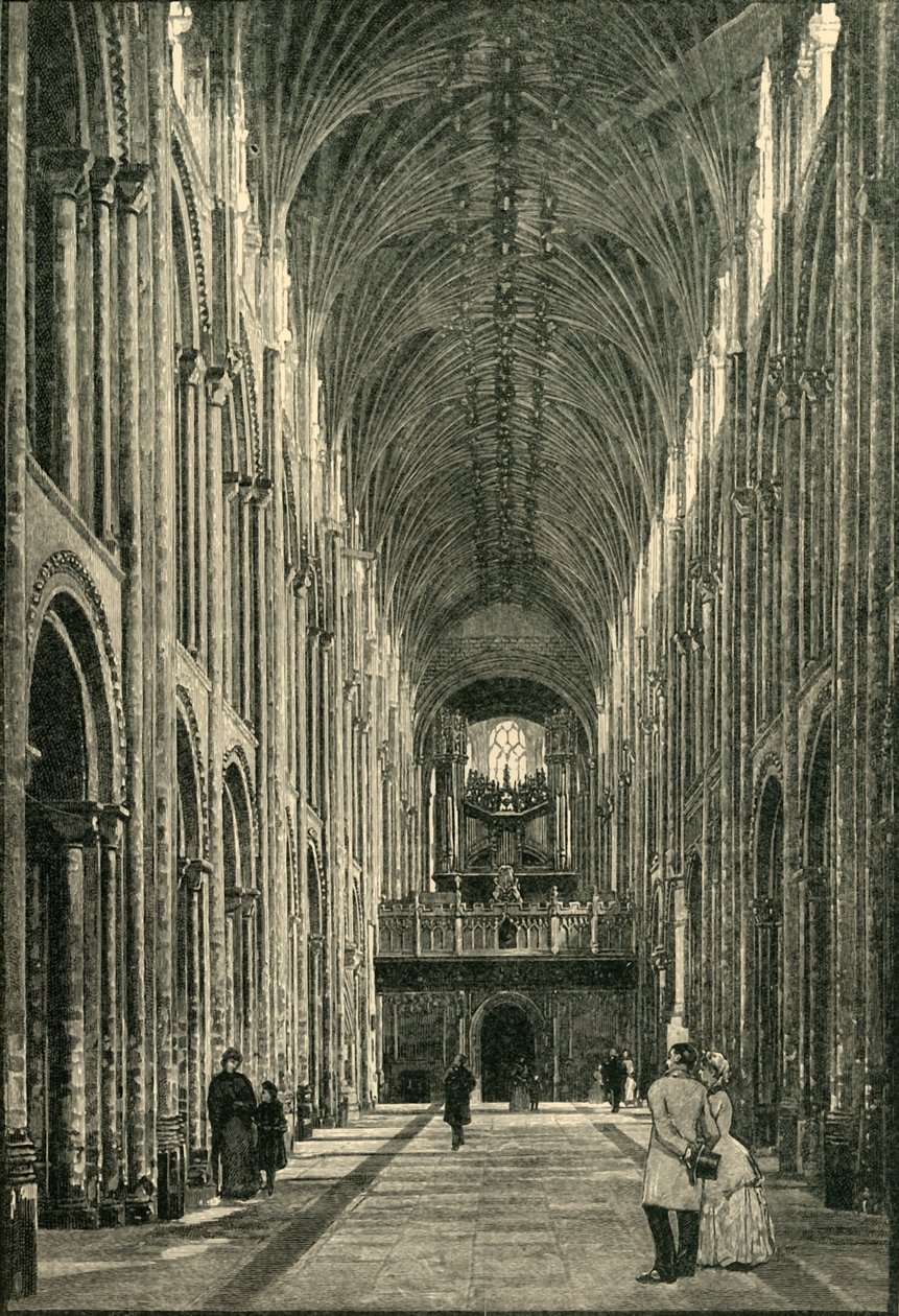 The Nave, Norwich Cathedral, 1898. av Unbekannt