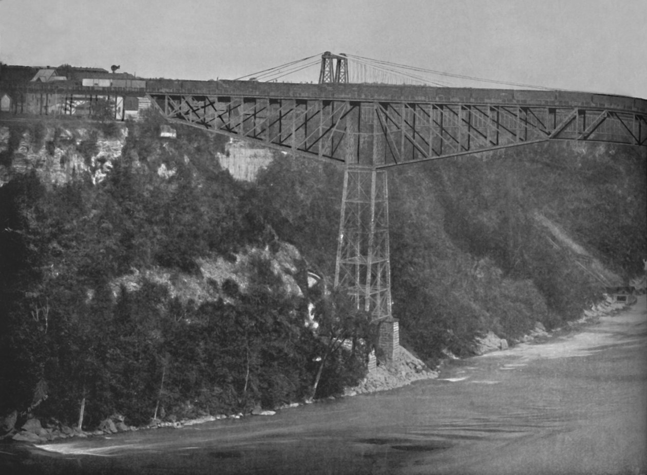 Niagara Cantilever Bridge, 1800-tallet av Unbekannt