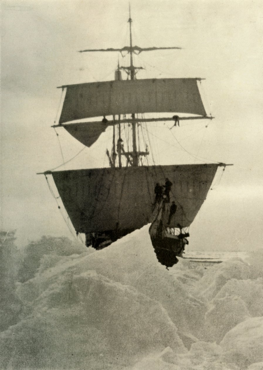 Nimrod holdt opp i isen, 1908, 1909 av Unbekannt