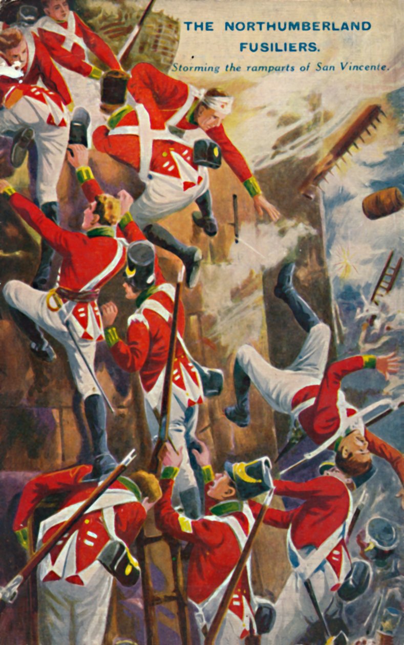 Northumberland Fusiliers. Storming av vollene i San Vincente, 1812, 1939. av Unbekannt