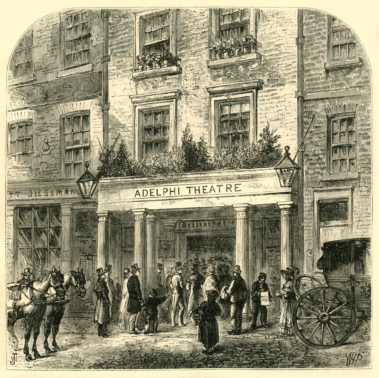 The Old Adelphi Theatre, 1881. av Unbekannt