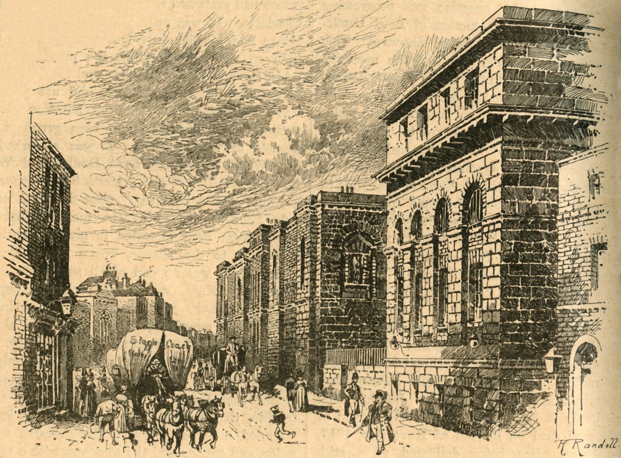 The Old Bailey, London, tidlig på 1800-tallet c1890. av Unbekannt