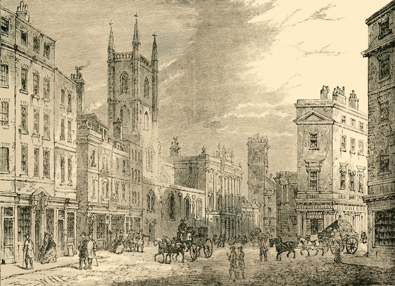 The Old Bank of England, Ser fra Mansion House, 1890. av Unbekannt