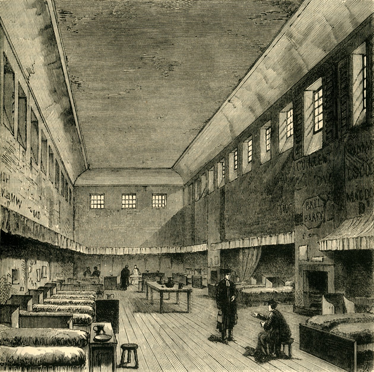 Den gamle sovesalen i 1840, 1881. av Unbekannt