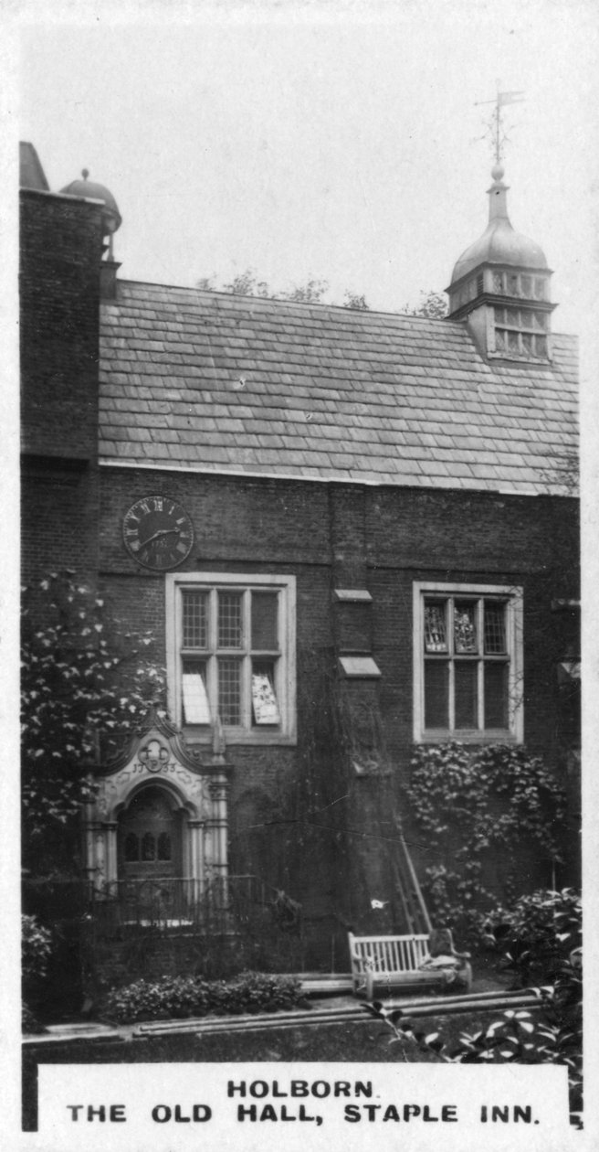 The Old Hall, Staple Inn, Holborn, London, ca 1920-tallet av Unbekannt