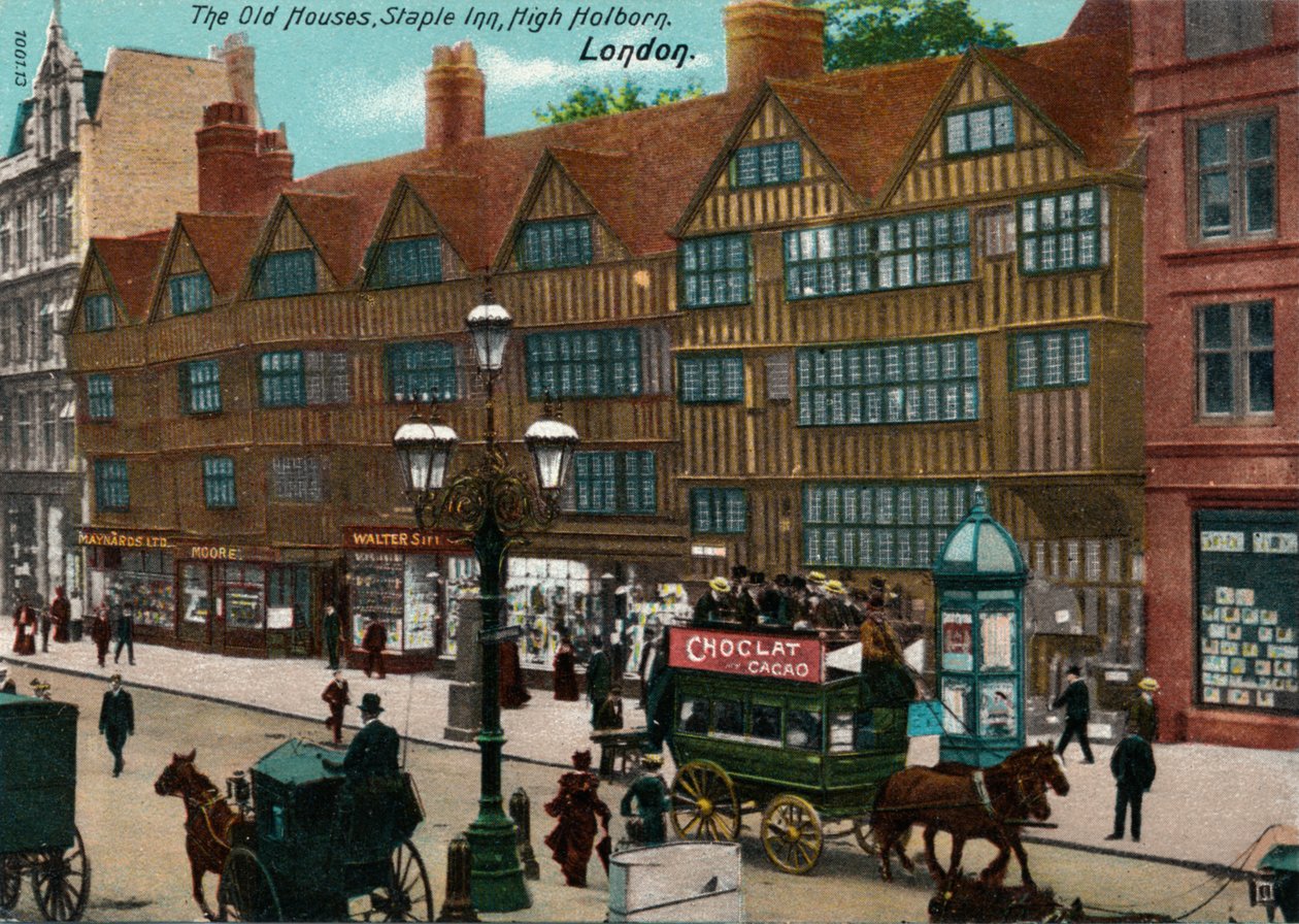 The Old Houses, Staple Inn, High Holborn, London, 1905 av Unbekannt