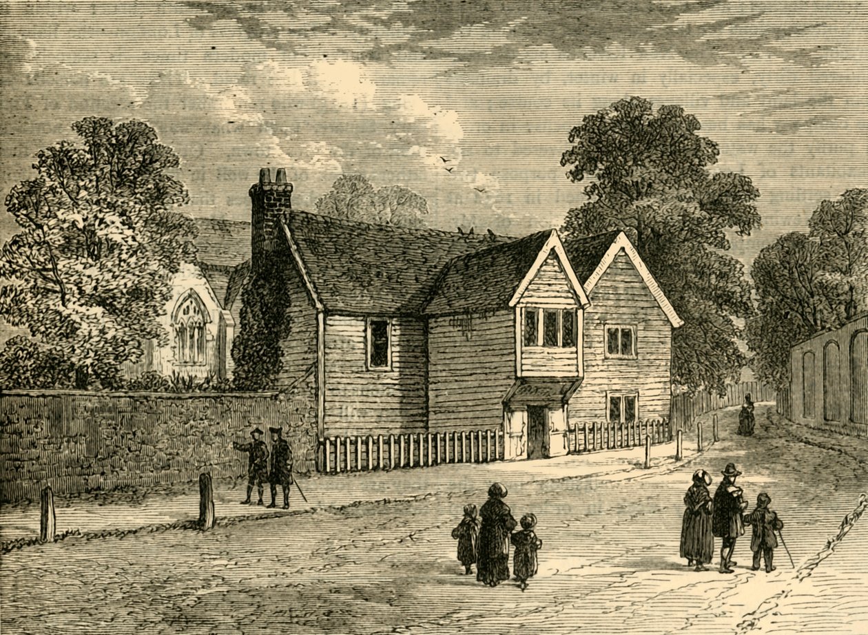 The Old Rectory, Stoke Newington, i 1858, c1876. av Unbekannt