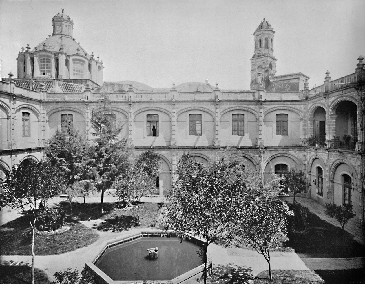 Det gamle San Hipolito-klosteret, byen Mexico, c1897. av Unbekannt