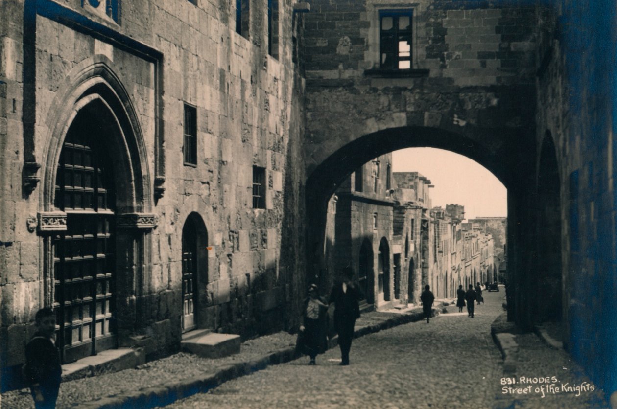 Gamlebyen på Rhodos, Hellas, 1936 av Unbekannt