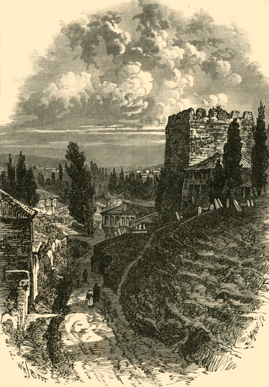 De gamle murene, Konstantinopel, 400-tallet, 1890. av Unbekannt
