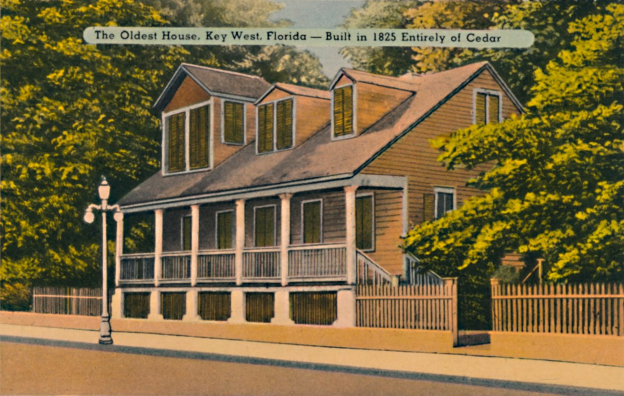 The Oldest House, Key West, Florida - Bygget i 1825, helt av Cedar, c1940-tallet av Unbekannt