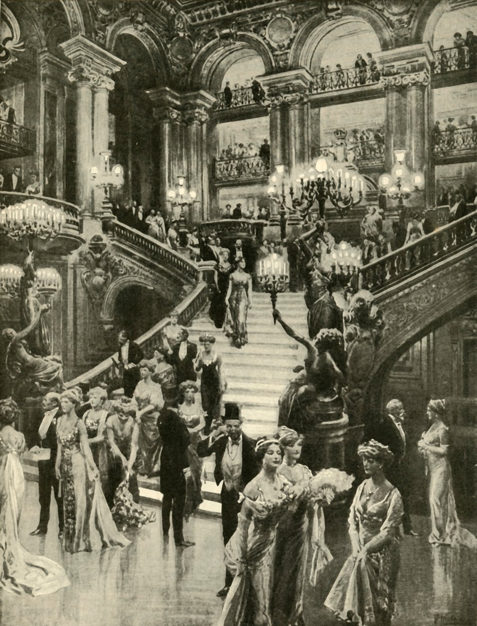 Operaen i Paris, 1910. av Unbekannt