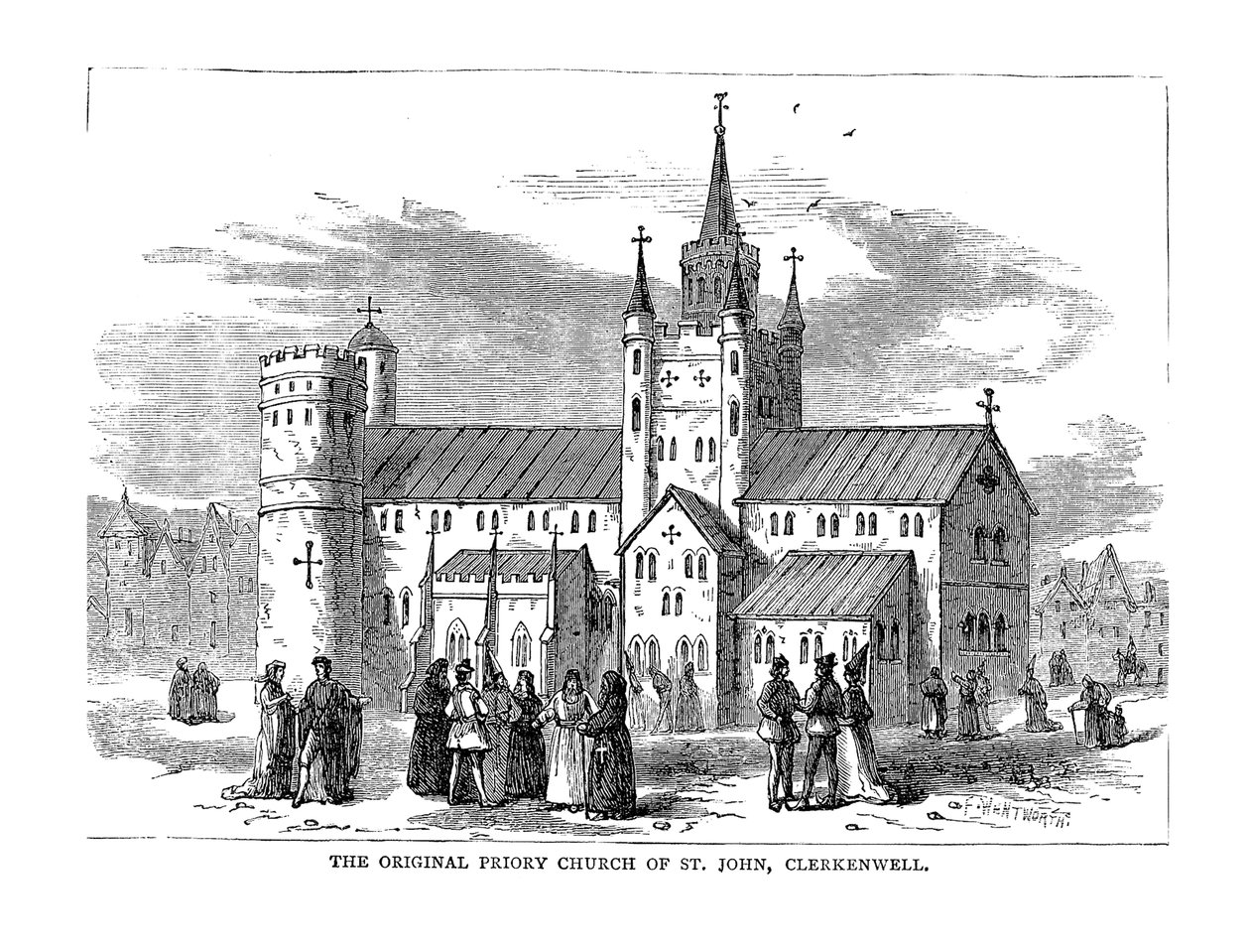 The Original Priory Church of St. John, 1878 av Unbekannt
