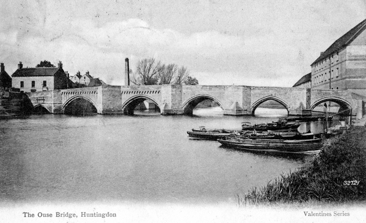 The Ouse Bridge, Huntingdon, Cambridgeshire, 1905 av Unbekannt