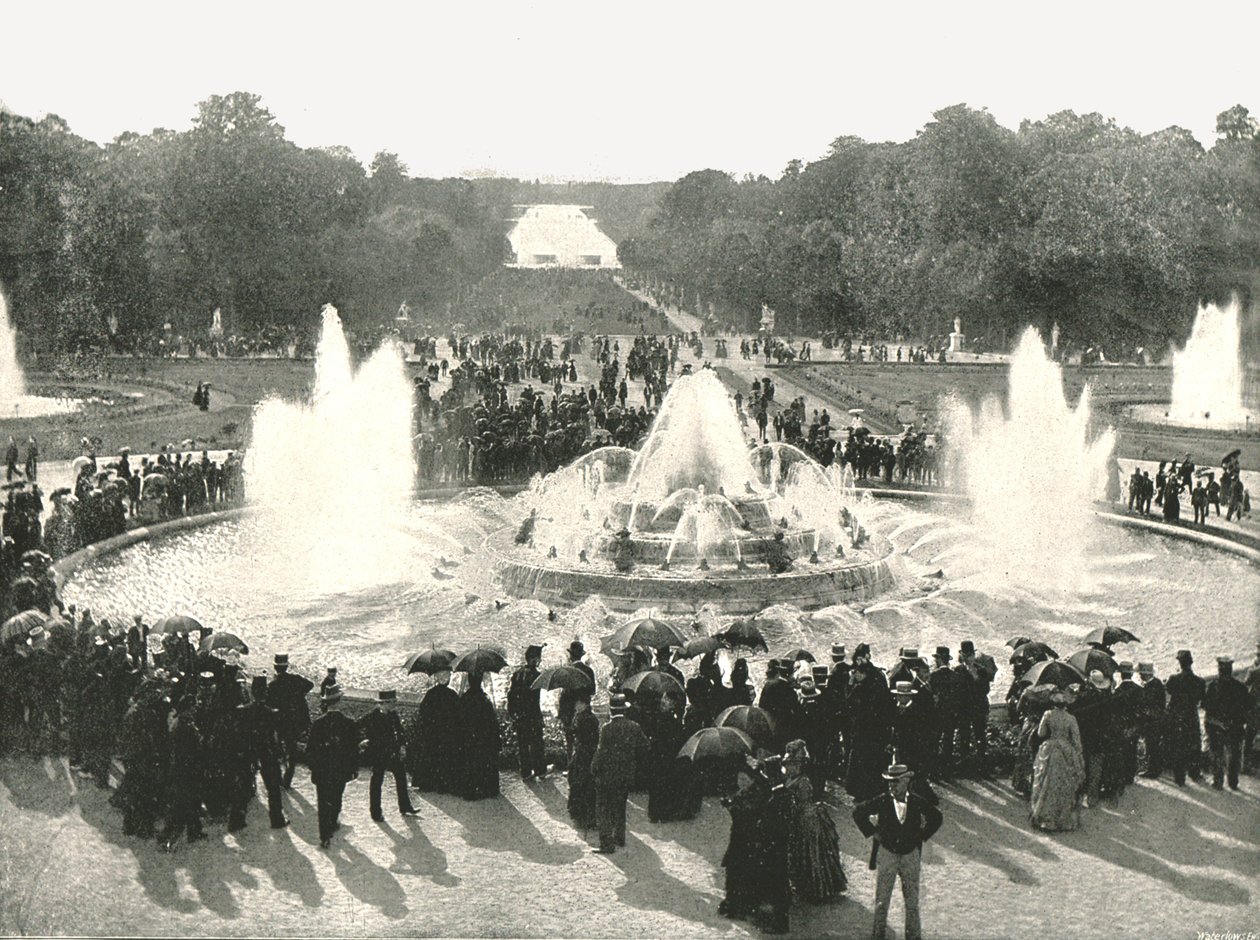Slottsfontenene, Versailles, Frankrike, 1895. av Unbekannt