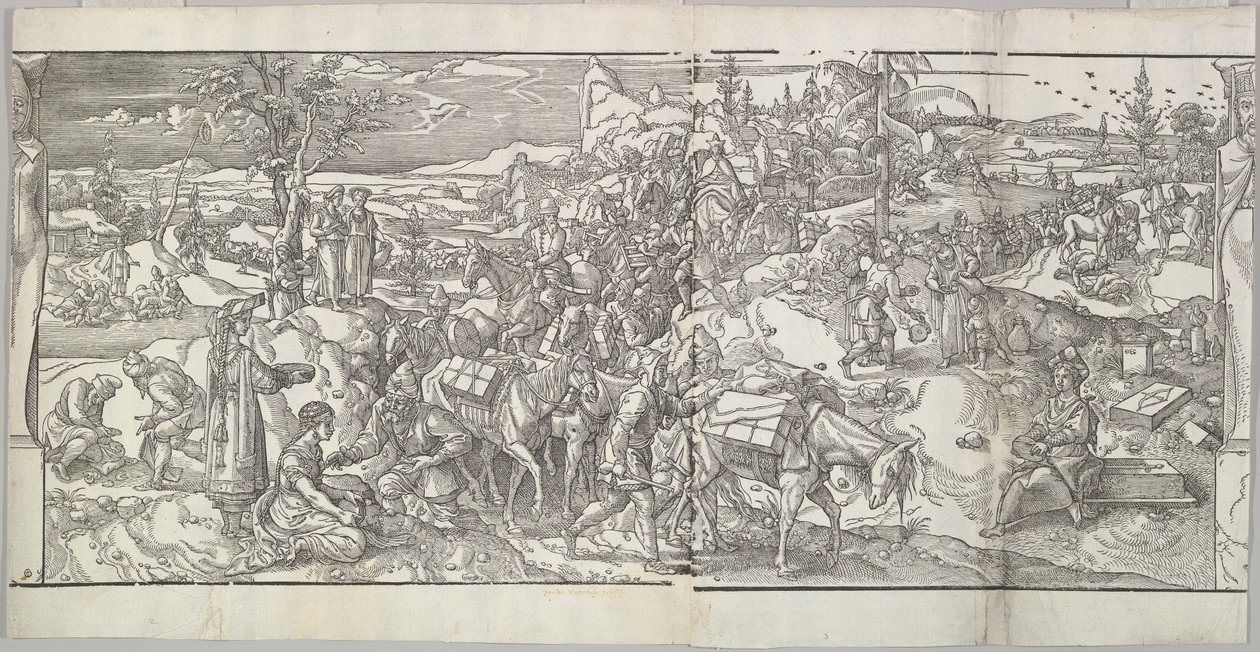 Passasjen til en karavane fra frisen Ces Moeurs et fachons de faire de Turcz Customs ..., 1553. av Unbekannt