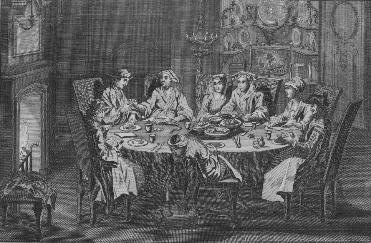 De portugisiske jødenes påske, ca 1730-tallet. av Unbekannt