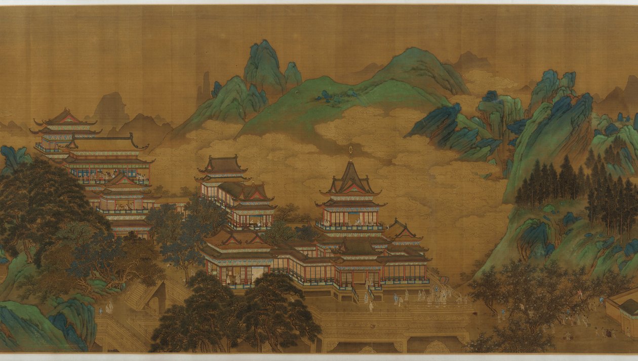 Ferskenfestivalen til dronningens mor av Vesten, Ming- eller Qing-dynastiet, 1600-1700-tallet. av Unbekannt
