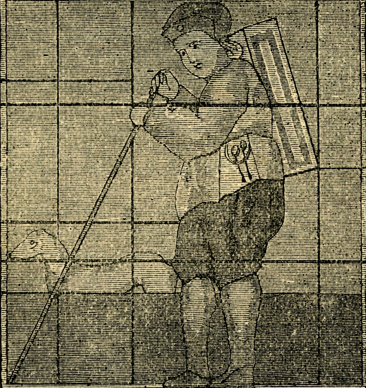 The Pedlar and his Dog, tidligere i Lambeth Church, c1878. av Unbekannt