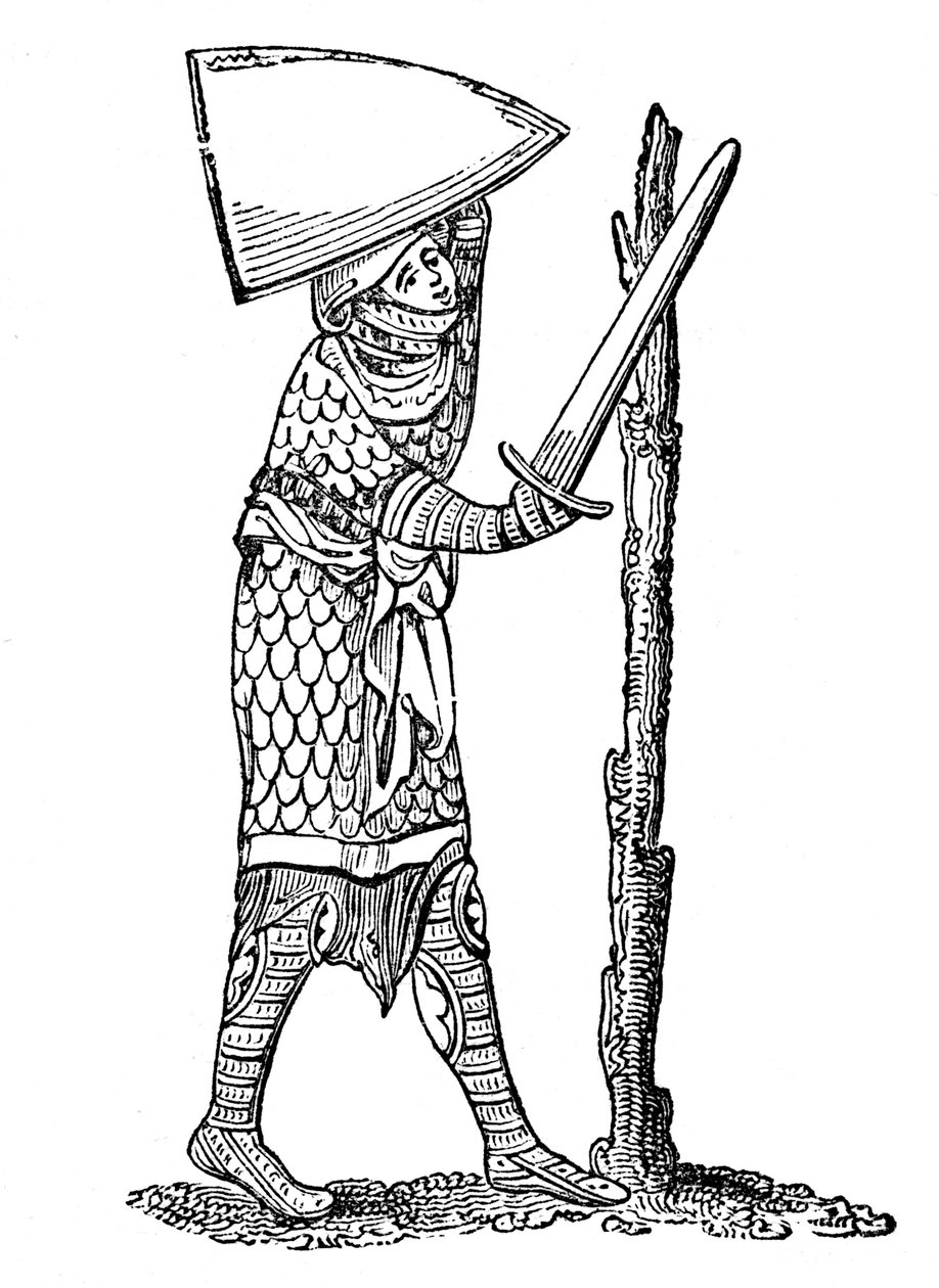The Pel Quintain, 1300-tallet, 1883 av Unbekannt