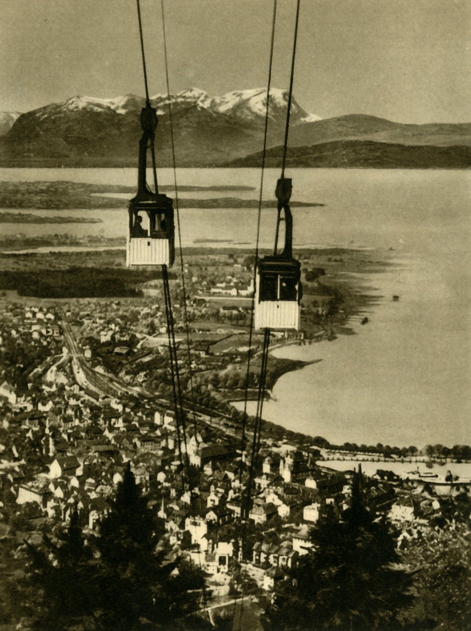 Pfänderbahn-taubanen, Bregenz, Østerrike, c1935. av Unbekannt