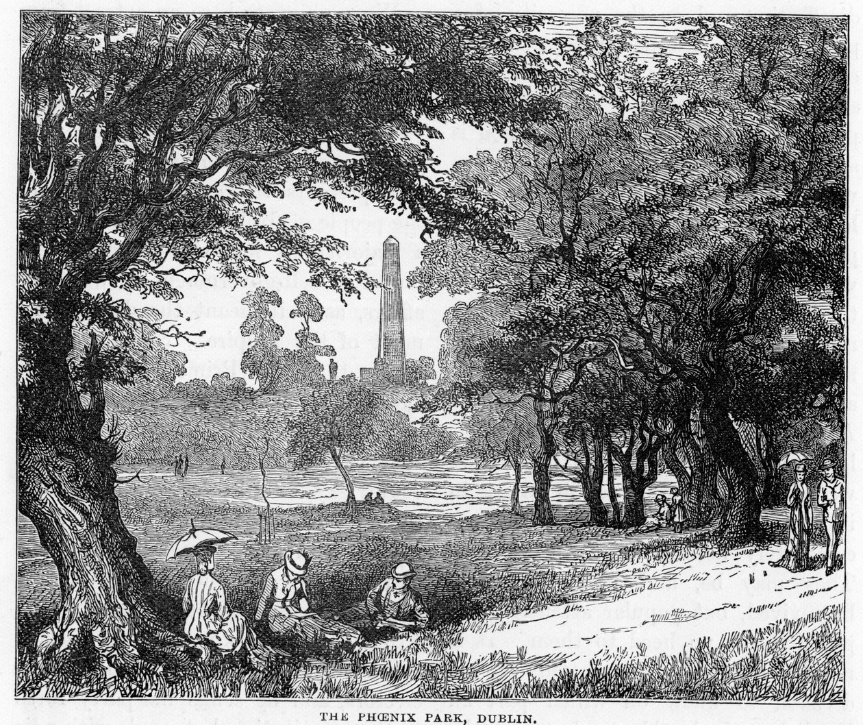 Phoenix Park, Dublin, 1800-tallet av Unbekannt