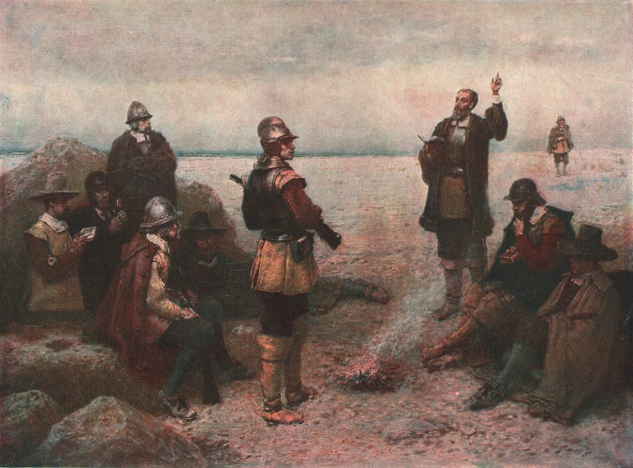Pilgrimsfedrene, c1869, c1902. av Unbekannt