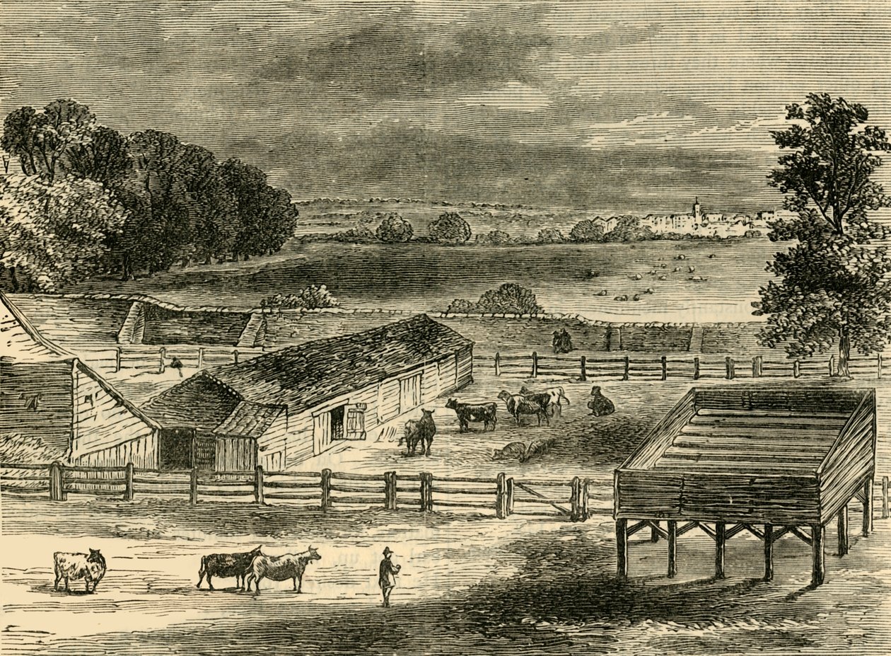 Henrettelsesstedet, Tyburn, i 1790, c1876. av Unbekannt