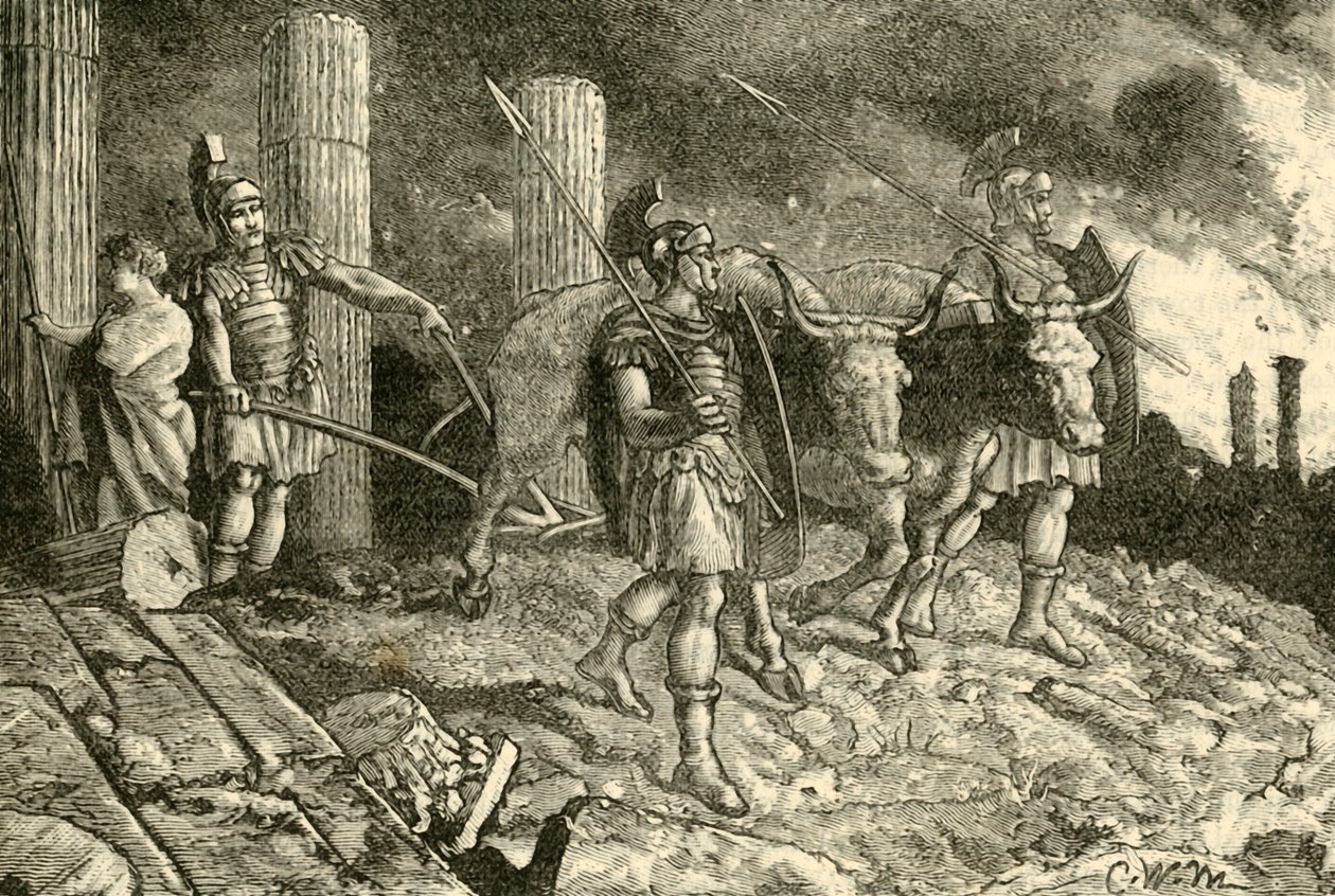 Plogen kjørt over Kartago-området, 1890. av Unbekannt