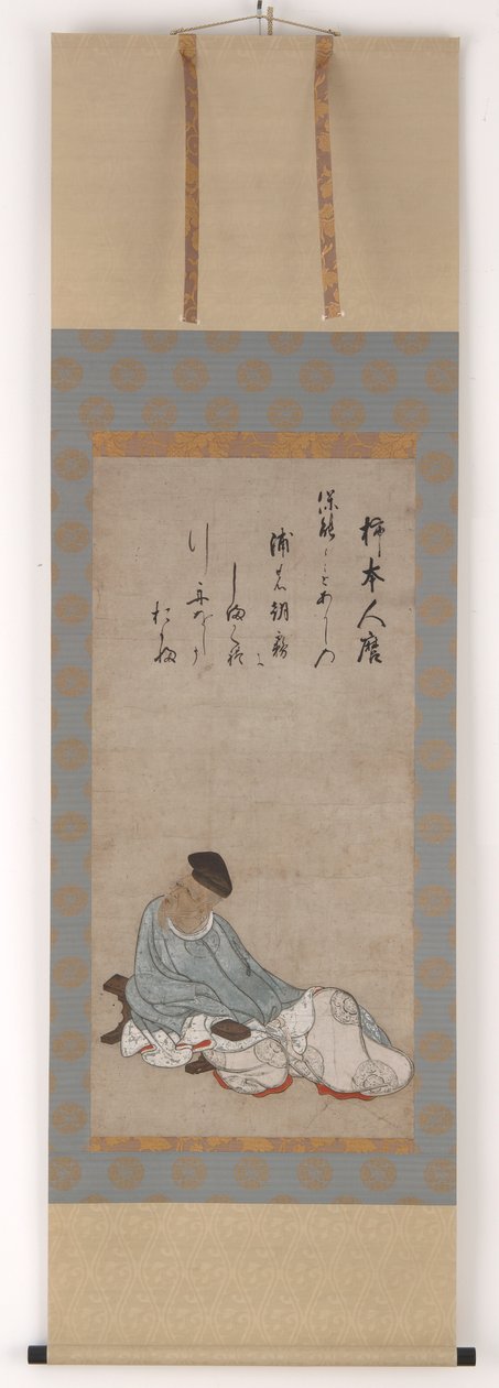 Te Poet Kakimoto no Hitomaro, Muromachi eller Momoyama Perio d, 16th Line Tsury. av Unbekannt