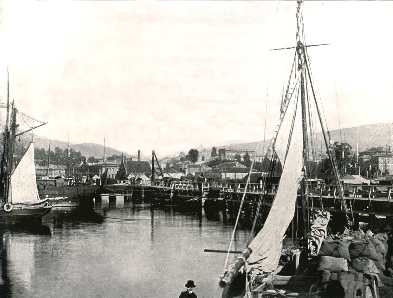 Havnen i Hobart, Tasmania, Australia, 1895. av Unbekannt