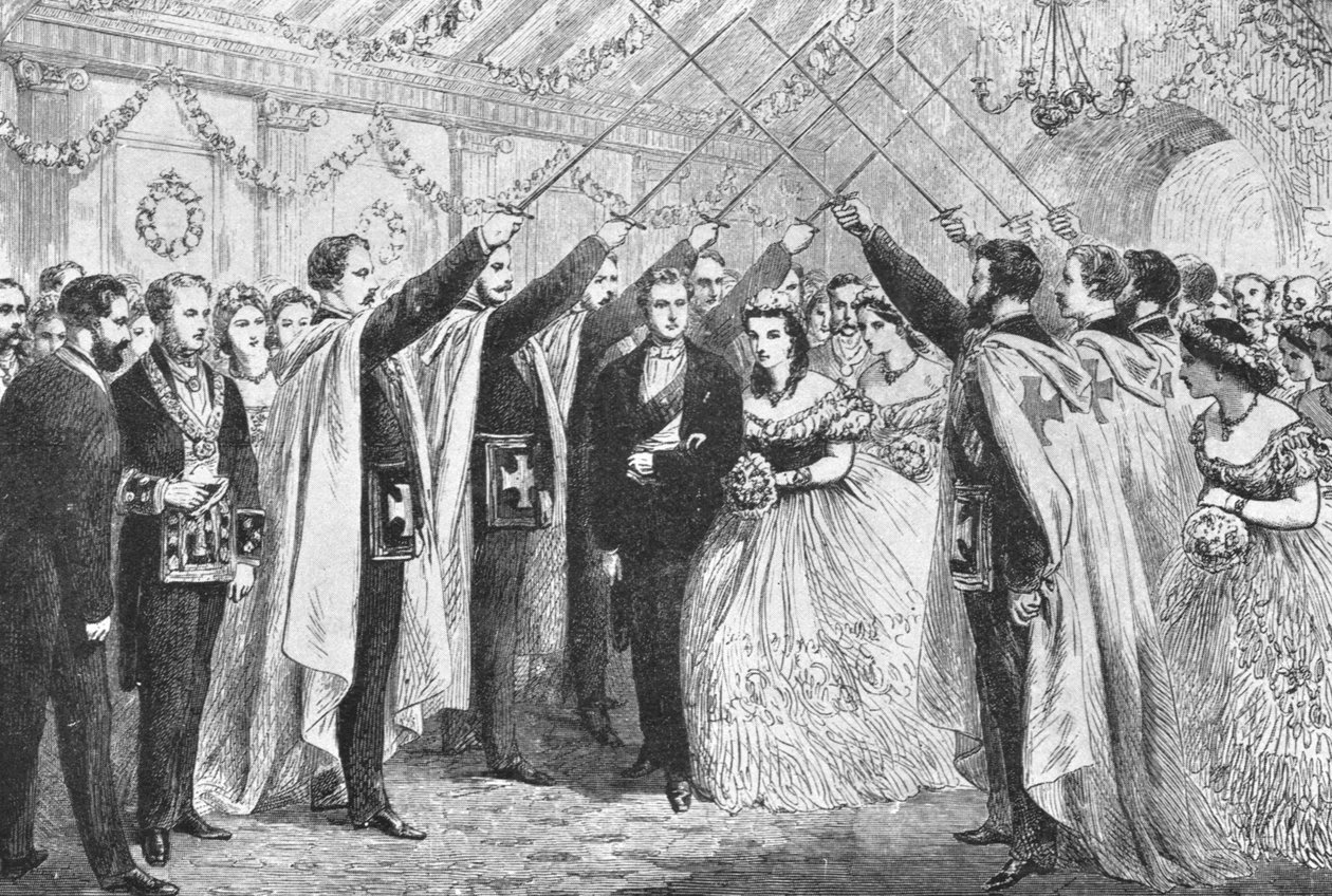 Prinsen og prinsessen av Wales ved Oxford-markeringen...1863, 1901. av Unbekannt