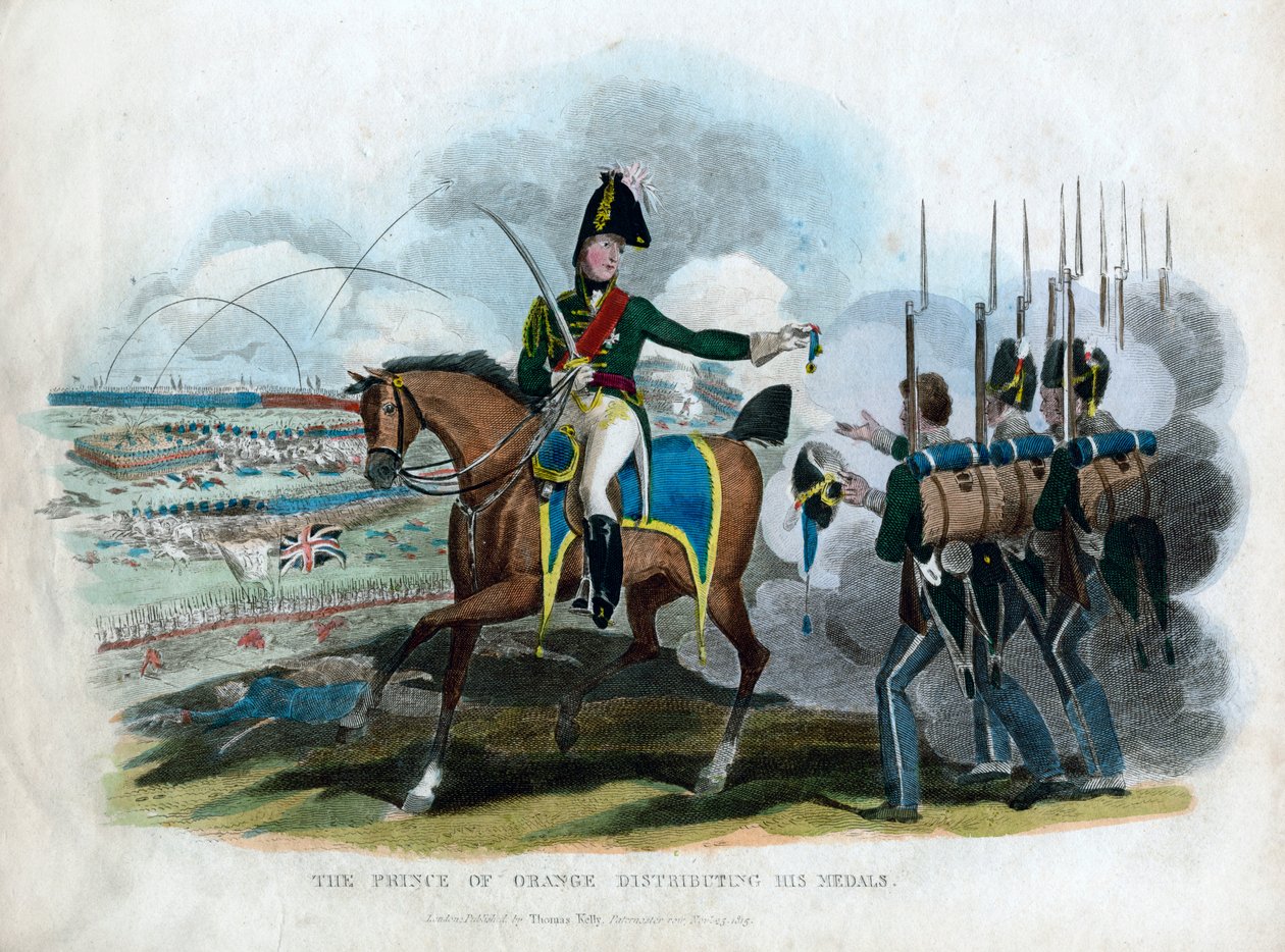 Prinsen av Oransje delte ut sine medaljer, 1815 av Unbekannt