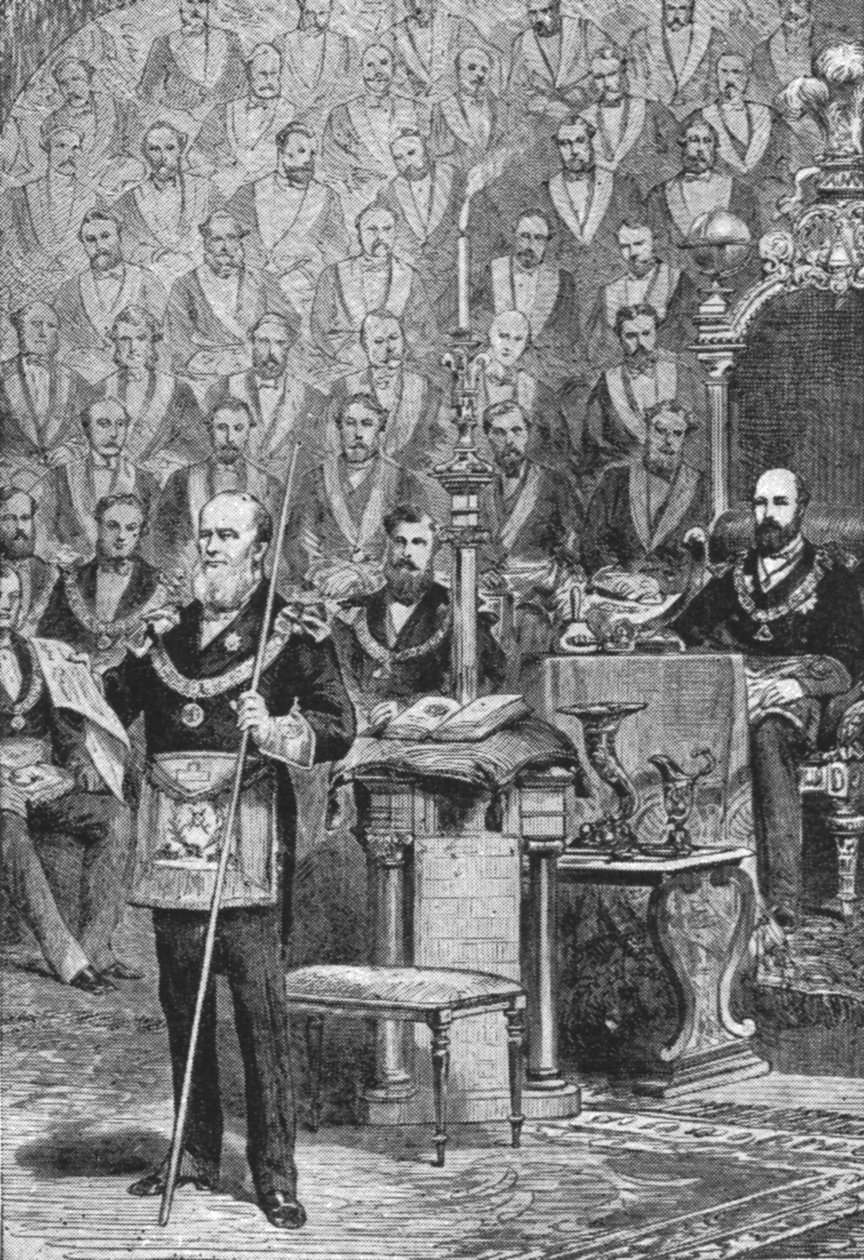 Prinsen av Wales første installasjon som frimurers stormester, 28. april 1875, 1901. av Unbekannt