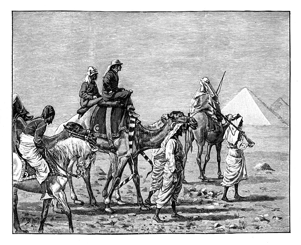 Prinsen av Wales ved pyramidene, c1861 av Unbekannt