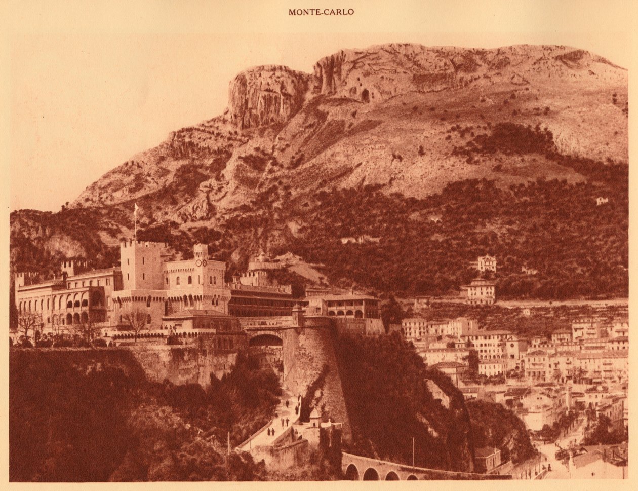 Princes Palace and the Condamine, Monte Carlo, 1930. av Unbekannt