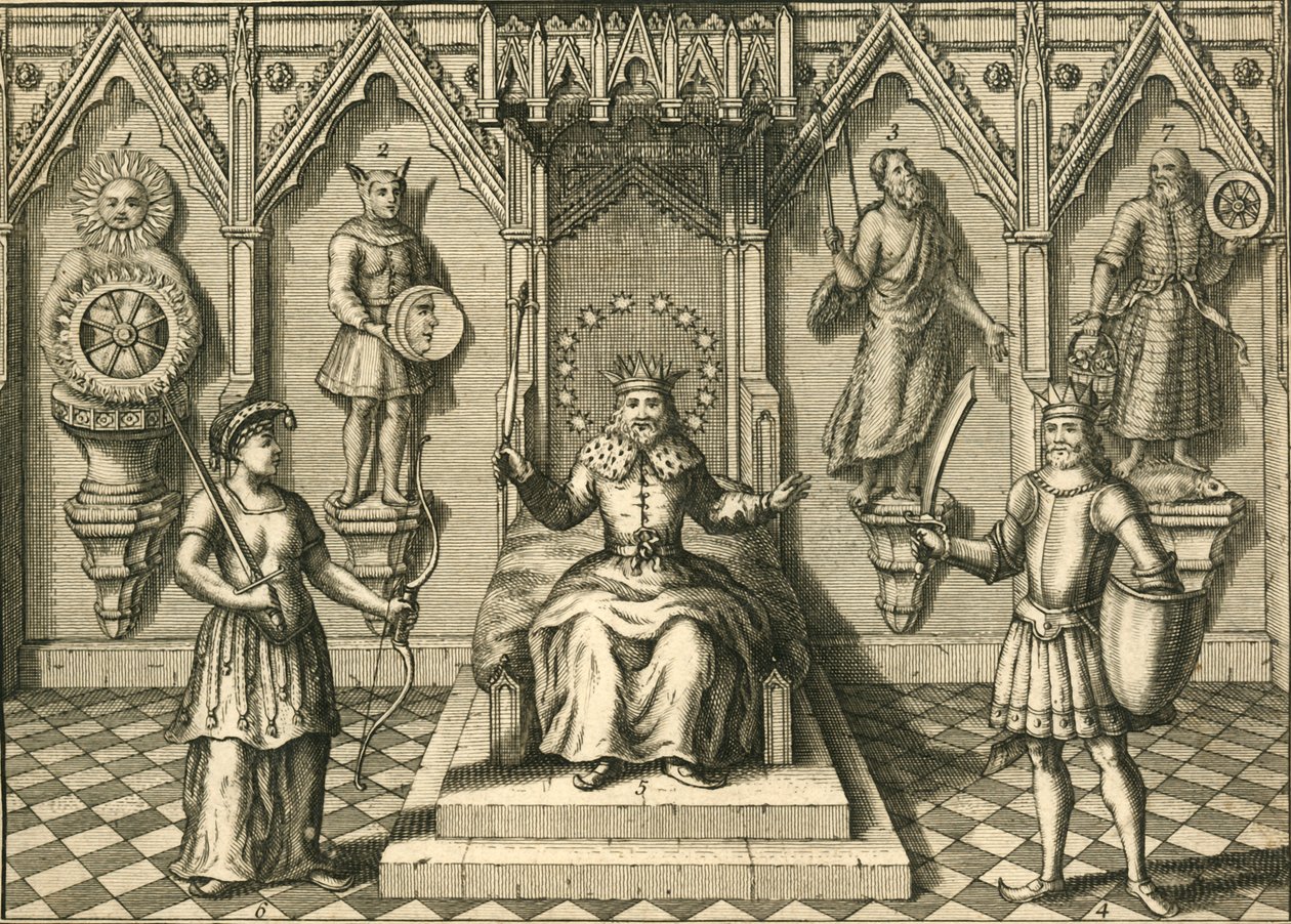 The Principal Idols of the Saxons, tilbedelse i Storbritannia, sent på 1500- og begynnelsen av 1600-tallet av Unbekannt