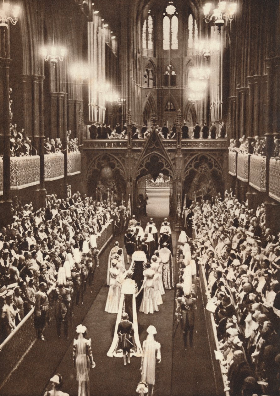 Procession Into The Abbey, 1937 av Unbekannt
