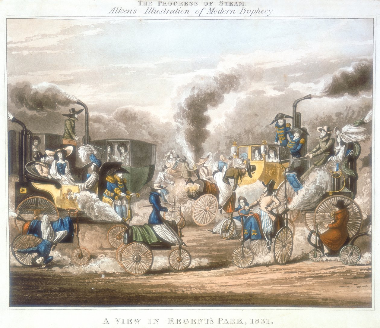 Fremgangen til Steam. A View in Regents Park, 1831, 1828 av Unbekannt