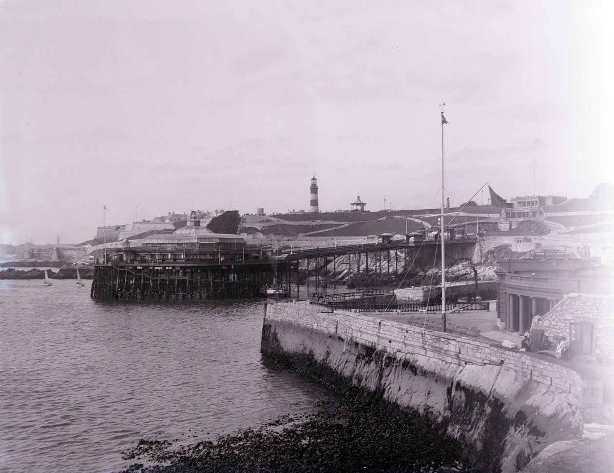 The Promenade Pier ved Plymouth i Devon, sent på 1800- og begynnelsen av 1900-tallet. av Unbekannt