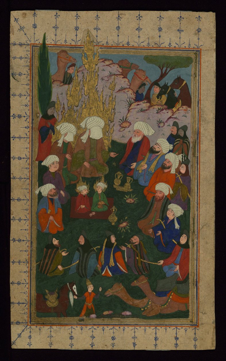 Profeten Muhammed ber ved Kabaen, 1600-tallet av Unbekannt