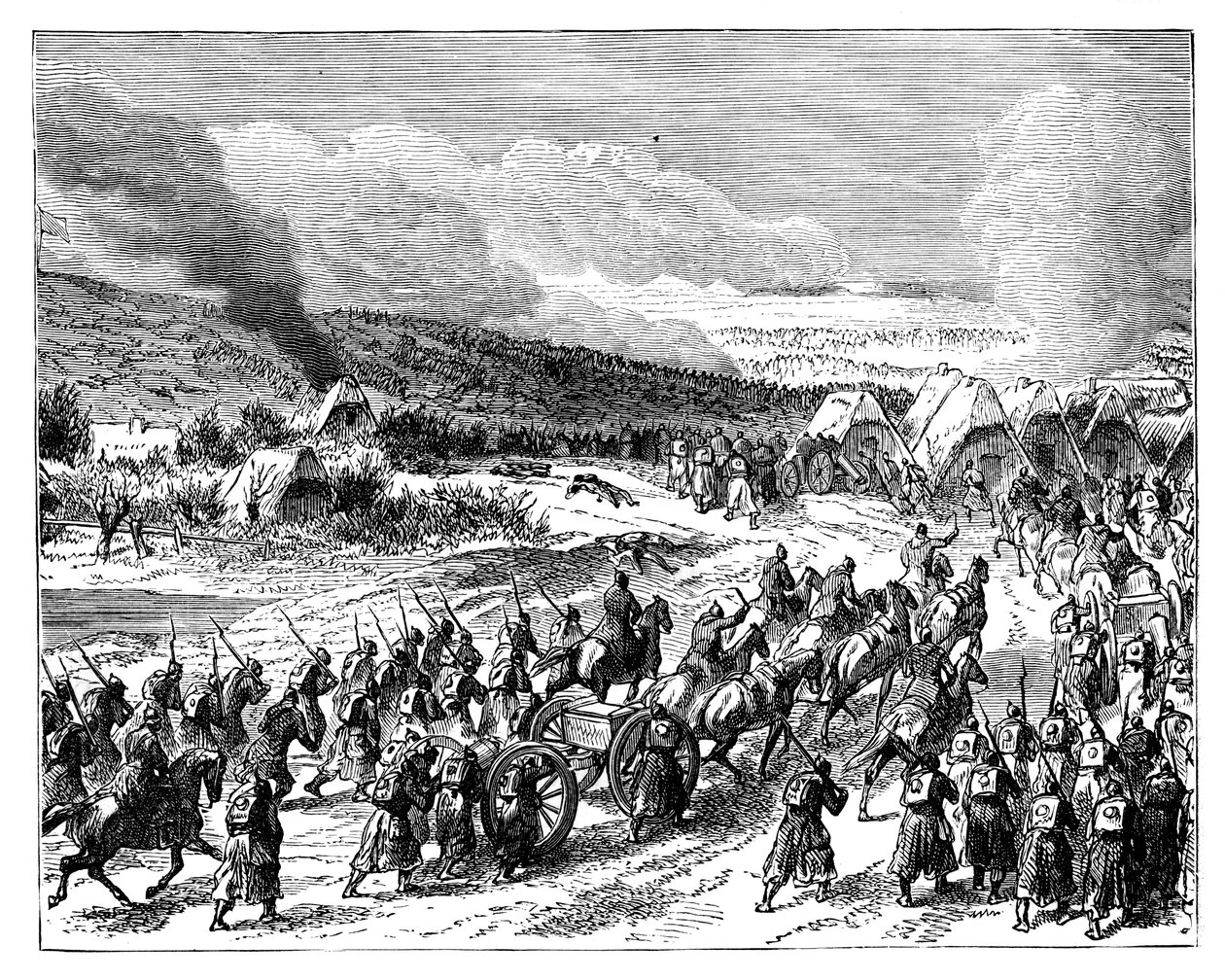 Prøysserne stormer reduttene til Duppel, 18. april 1864, sent på 1800-tallet av Unbekannt